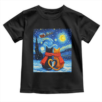 Funny Couples Christmas Toddler T Shirt Cats Lover Starry Night - Wonder Print Shop