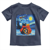 Funny Couples Christmas Toddler T Shirt Cats Lover Starry Night - Wonder Print Shop