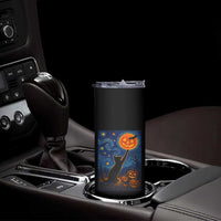 Black Cat Halloween Skinny Tumbler Starry Night Van Gogh