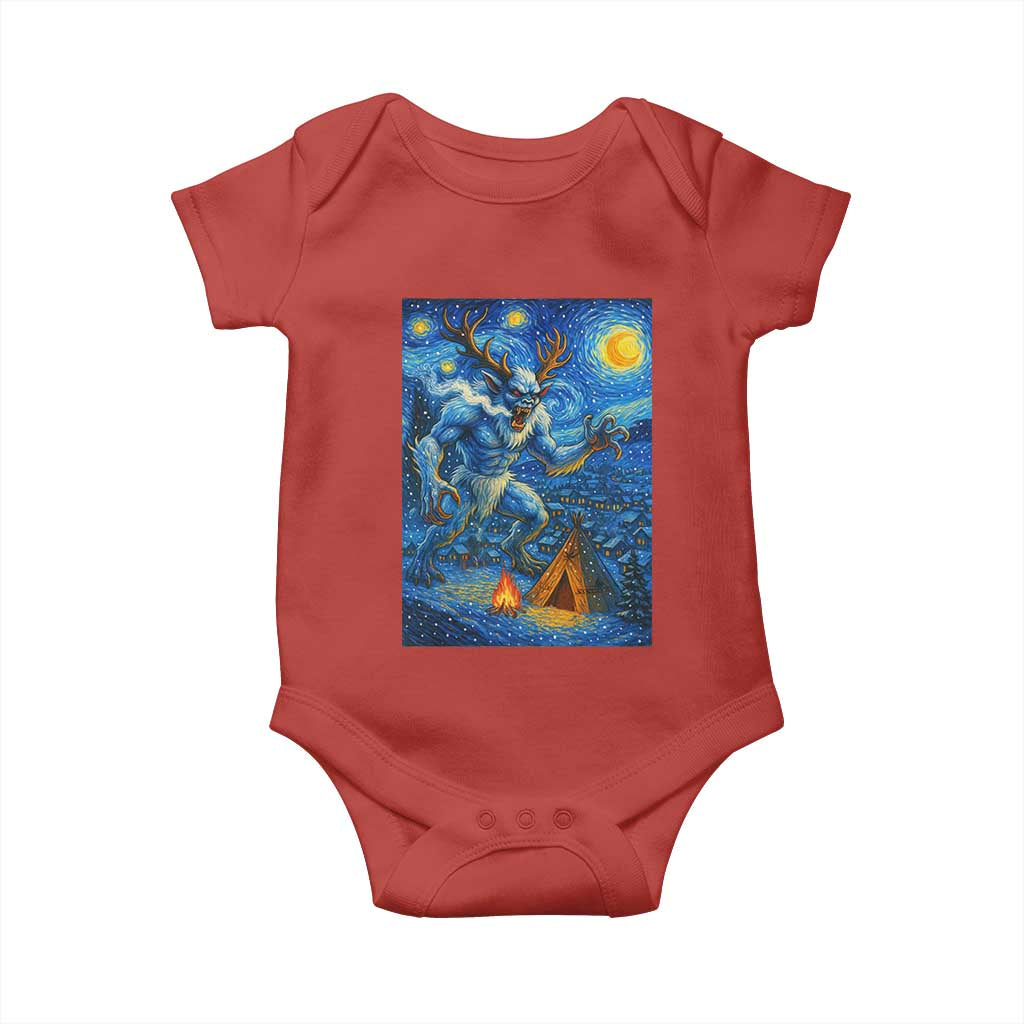 Wedigo Cryptid Christmas Baby Onesie Native American Starry Night Xmas - Wonder Print Shop