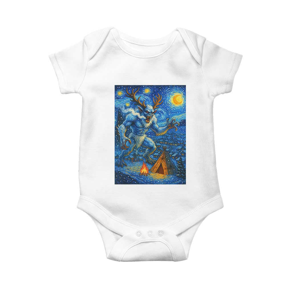 Wedigo Cryptid Christmas Baby Onesie Native American Starry Night Xmas - Wonder Print Shop