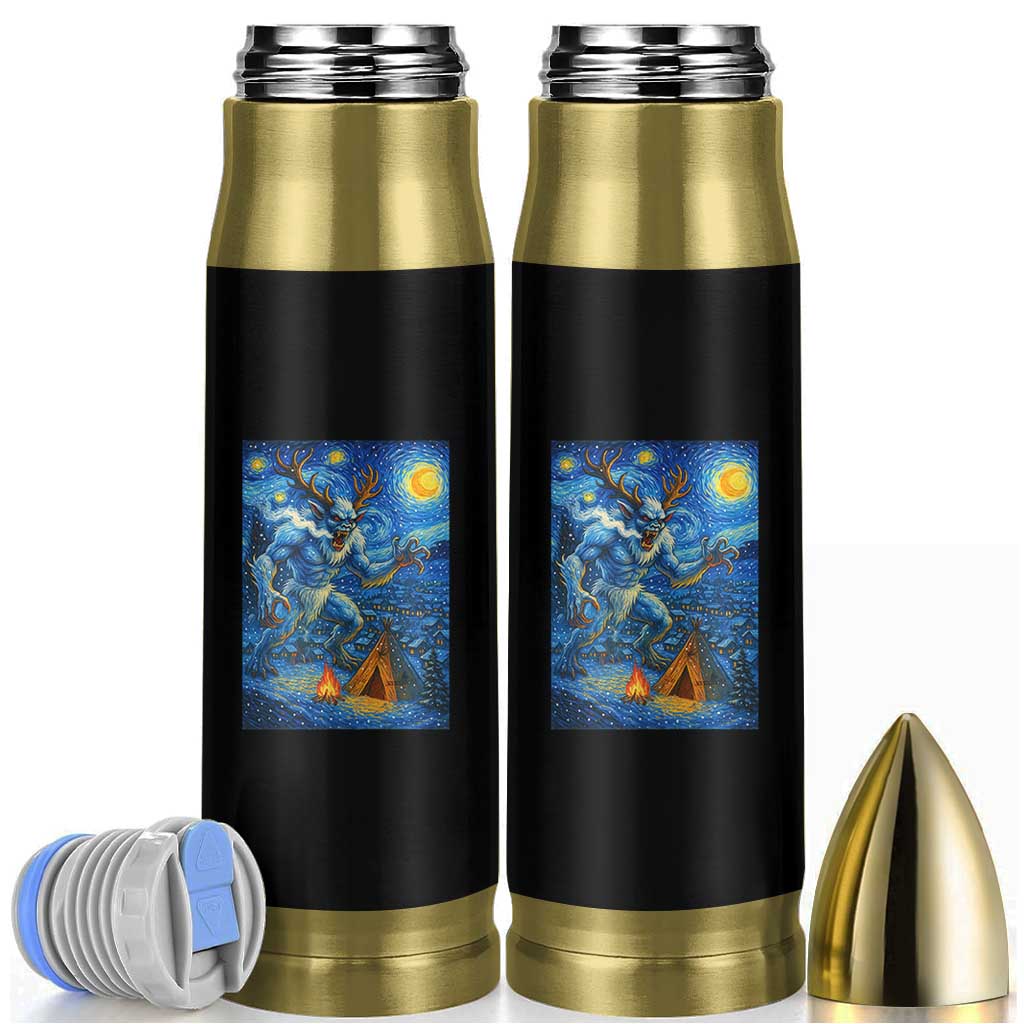 Wedigo Cryptid Christmas Bullet Tumbler Native American Starry Night Xmas - Wonder Print Shop