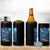 Wedigo Cryptid Christmas 4 in 1 Can Cooler Tumbler Native American Starry Night Xmas - Wonder Print Shop