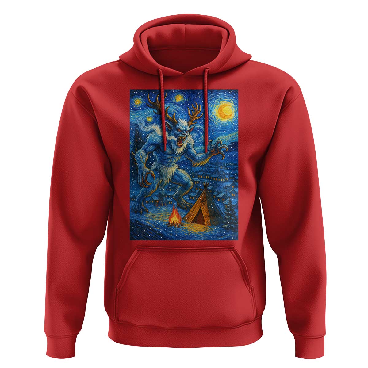 Wedigo Cryptid Christmas Hoodie Native American Starry Night Xmas - Wonder Print Shop