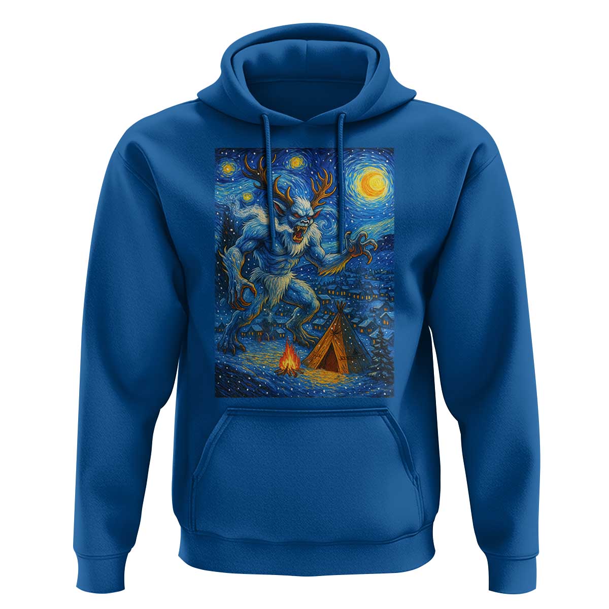 Wedigo Cryptid Christmas Hoodie Native American Starry Night Xmas - Wonder Print Shop