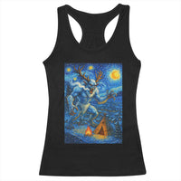 Wedigo Cryptid Christmas Racerback Tank Top Native American Starry Night Xmas - Wonder Print Shop