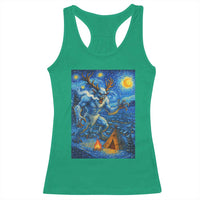Wedigo Cryptid Christmas Racerback Tank Top Native American Starry Night Xmas - Wonder Print Shop