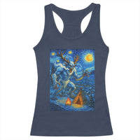 Wedigo Cryptid Christmas Racerback Tank Top Native American Starry Night Xmas - Wonder Print Shop