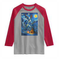 Wedigo Cryptid Christmas Raglan Shirt Native American Starry Night Xmas - Wonder Print Shop
