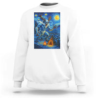 Wedigo Cryptid Christmas Sweatshirt Native American Starry Night Xmas - Wonder Print Shop