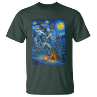 Wedigo Cryptid Christmas T Shirt Native American Starry Night Xmas - Wonder Print Shop