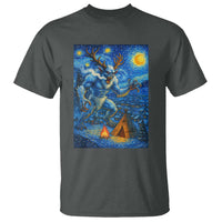 Wedigo Cryptid Christmas T Shirt Native American Starry Night Xmas - Wonder Print Shop