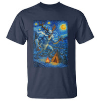 Wedigo Cryptid Christmas T Shirt Native American Starry Night Xmas - Wonder Print Shop