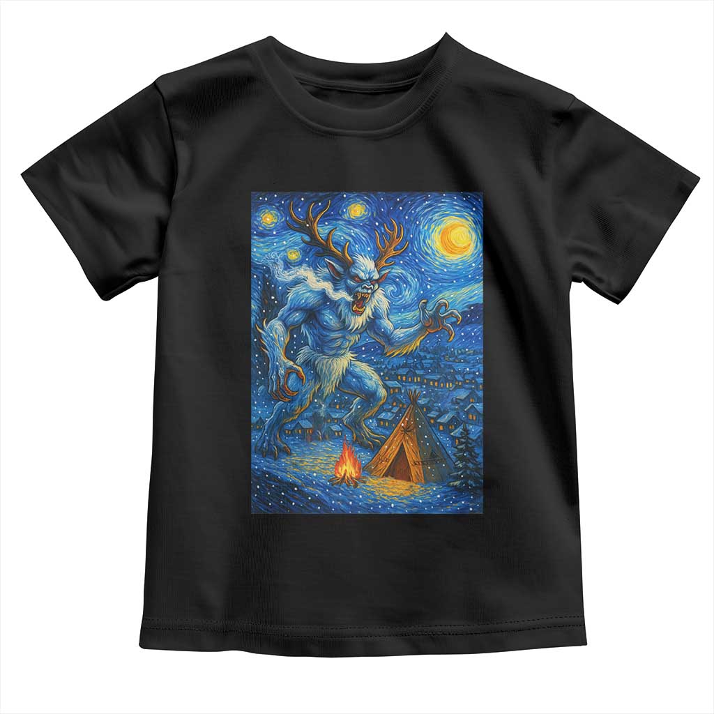 Wedigo Cryptid Christmas Toddler T Shirt Native American Starry Night Xmas - Wonder Print Shop