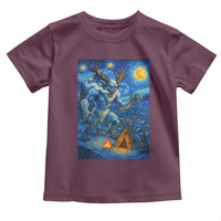 Wedigo Cryptid Christmas Toddler T Shirt Native American Starry Night Xmas - Wonder Print Shop