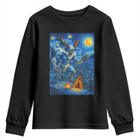 Wedigo Cryptid Christmas Youth Sweatshirt Native American Starry Night Xmas - Wonder Print Shop