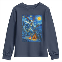 Wedigo Cryptid Christmas Youth Sweatshirt Native American Starry Night Xmas - Wonder Print Shop