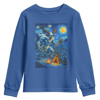 Wedigo Cryptid Christmas Youth Sweatshirt Native American Starry Night Xmas - Wonder Print Shop