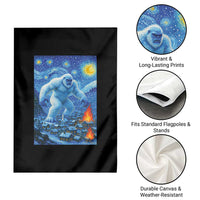 Yeti Cryptid Christmas Garden Flag Winter Monster Starry Night Xmas - Wonder Print Shop