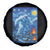 Yeti Cryptid Christmas Spare Tire Cover Winter Monster Starry Night Xmas - Wonder Print Shop