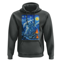 Yeti Cryptid Christmas Hoodie Winter Monster Starry Night Xmas - Wonder Print Shop