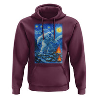 Yeti Cryptid Christmas Hoodie Winter Monster Starry Night Xmas - Wonder Print Shop