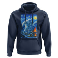 Yeti Cryptid Christmas Hoodie Winter Monster Starry Night Xmas - Wonder Print Shop