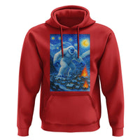 Yeti Cryptid Christmas Hoodie Winter Monster Starry Night Xmas - Wonder Print Shop