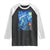 Yeti Cryptid Christmas Raglan Shirt Winter Monster Starry Night Xmas - Wonder Print Shop