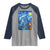 Yeti Cryptid Christmas Raglan Shirt Winter Monster Starry Night Xmas - Wonder Print Shop
