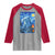 Yeti Cryptid Christmas Raglan Shirt Winter Monster Starry Night Xmas - Wonder Print Shop