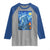 Yeti Cryptid Christmas Raglan Shirt Winter Monster Starry Night Xmas - Wonder Print Shop
