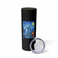 Yeti Cryptid Christmas Skinny Tumbler Winter Monster Starry Night Xmas - Wonder Print Shop