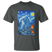 Yeti Cryptid Christmas T Shirt Winter Monster Starry Night Xmas - Wonder Print Shop