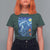 Yeti Cryptid Christmas T Shirt For Women Winter Monster Starry Night Xmas - Wonder Print Shop