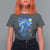 Yeti Cryptid Christmas T Shirt For Women Winter Monster Starry Night Xmas - Wonder Print Shop