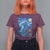 Yeti Cryptid Christmas T Shirt For Women Winter Monster Starry Night Xmas - Wonder Print Shop