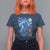 Yeti Cryptid Christmas T Shirt For Women Winter Monster Starry Night Xmas - Wonder Print Shop