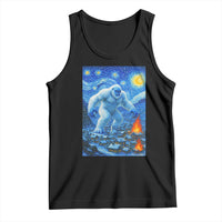 Yeti Cryptid Christmas Tank Top Winter Monster Starry Night Xmas - Wonder Print Shop