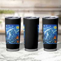 Yeti Cryptid Christmas Tumbler Cup Winter Monster Starry Night Xmas - Wonder Print Shop