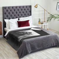 Bigfoot Selfie Christmas Throw Blanket Sasquatch Yeti Rock On Hand - Wonder Print Shop