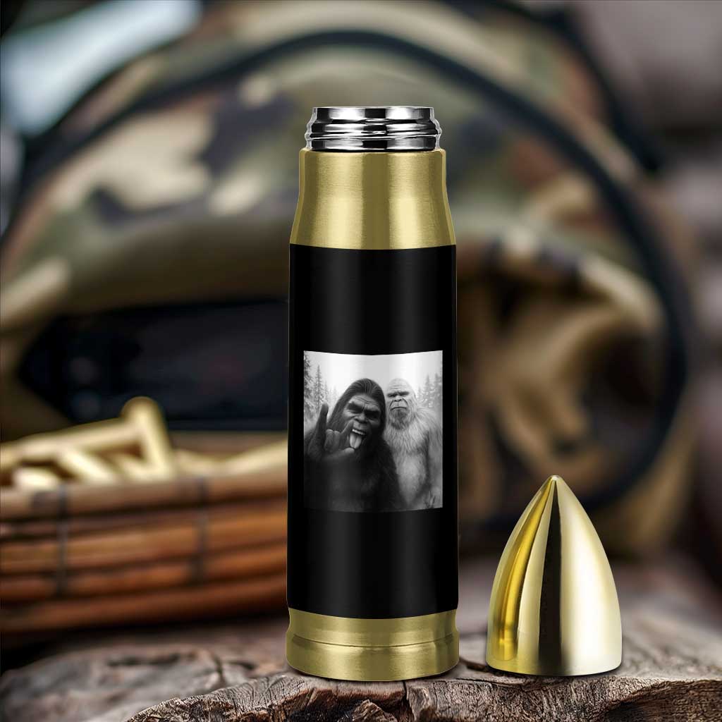 Bigfoot Selfie Christmas Bullet Tumbler Sasquatch Yeti Rock On Hand - Wonder Print Shop