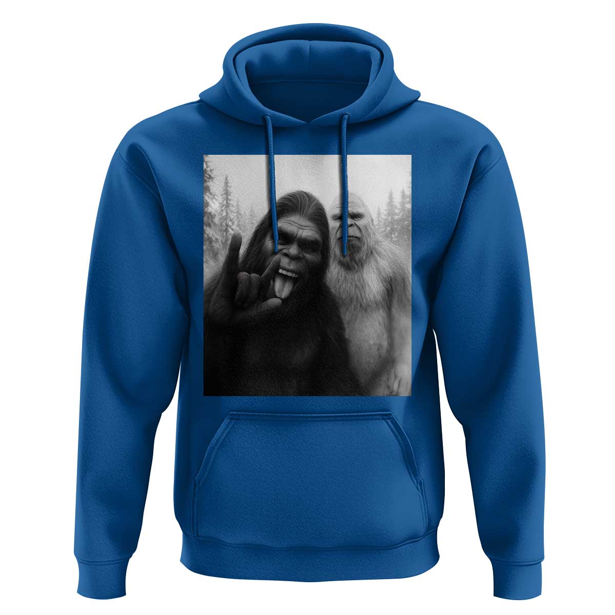Bigfoot Selfie Christmas Hoodie Sasquatch Yeti Rock On Hand - Wonder Print Shop