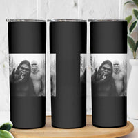 Bigfoot Selfie Christmas Skinny Tumbler Sasquatch Yeti Rock On Hand - Wonder Print Shop