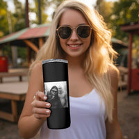 Bigfoot Selfie Christmas Skinny Tumbler Sasquatch Yeti Rock On Hand - Wonder Print Shop