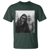 Bigfoot Selfie Christmas T Shirt Sasquatch Yeti Rock On Hand - Wonder Print Shop