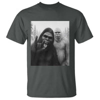 Bigfoot Selfie Christmas T Shirt Sasquatch Yeti Rock On Hand - Wonder Print Shop