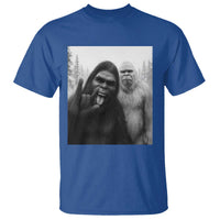 Bigfoot Selfie Christmas T Shirt Sasquatch Yeti Rock On Hand - Wonder Print Shop
