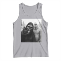 Bigfoot Selfie Christmas Tank Top Sasquatch Yeti Rock On Hand - Wonder Print Shop