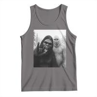 Bigfoot Selfie Christmas Tank Top Sasquatch Yeti Rock On Hand - Wonder Print Shop